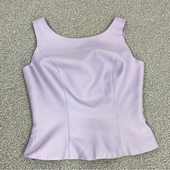 Eden Bridals Sleeveless Zipper Back Shell Tank Top Lilac Purple 14 - Picture 12 of 12